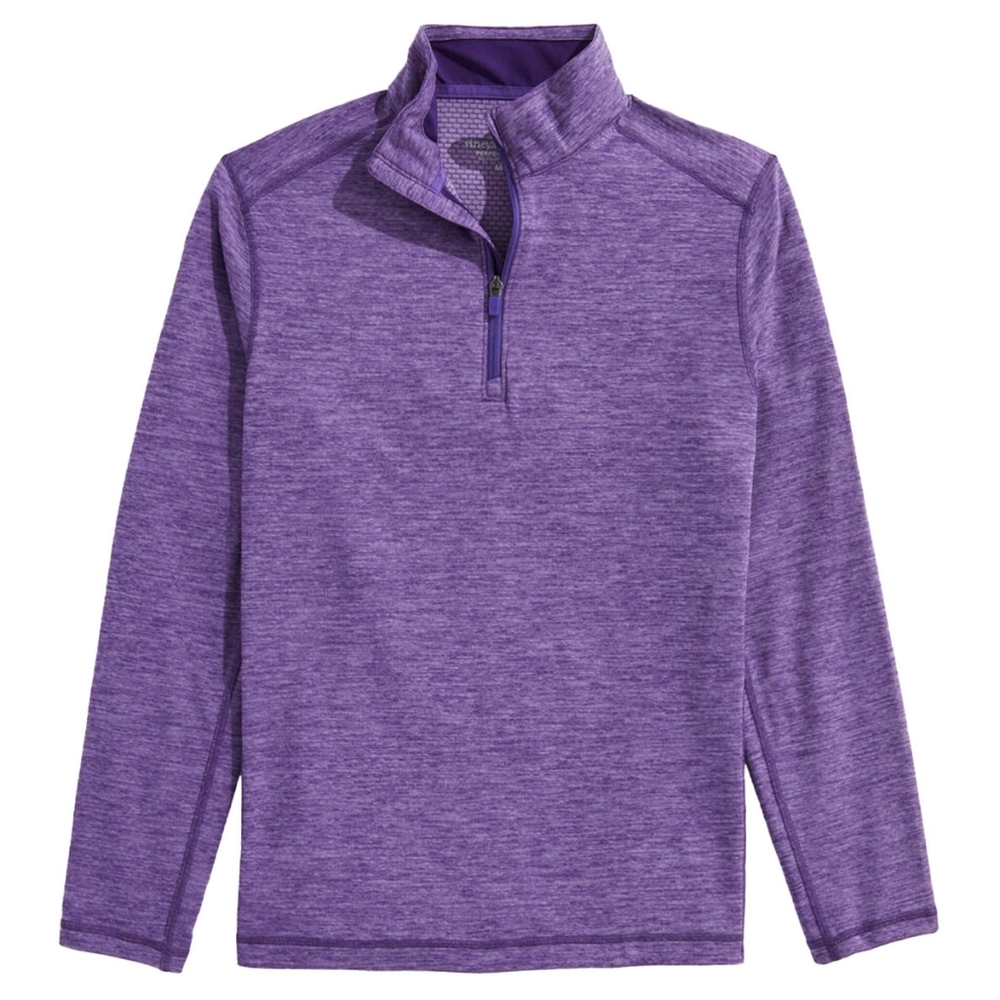 Vineyard Vines Sankaty Performance Golf Quarter Zip Purple Mens Multiple Sizes